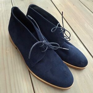 Jenni Kayne Navy Blue Suede Desert Boots sz 37.5 NEW